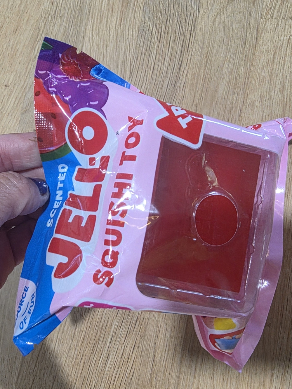 Jell-o Scented Red Squishy Toy - Cute Grip Stress Reliever